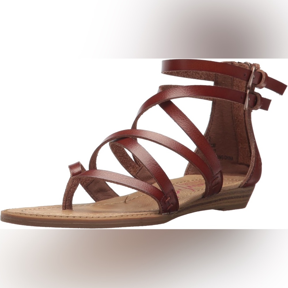 Elegant Strappy Brown Sandals